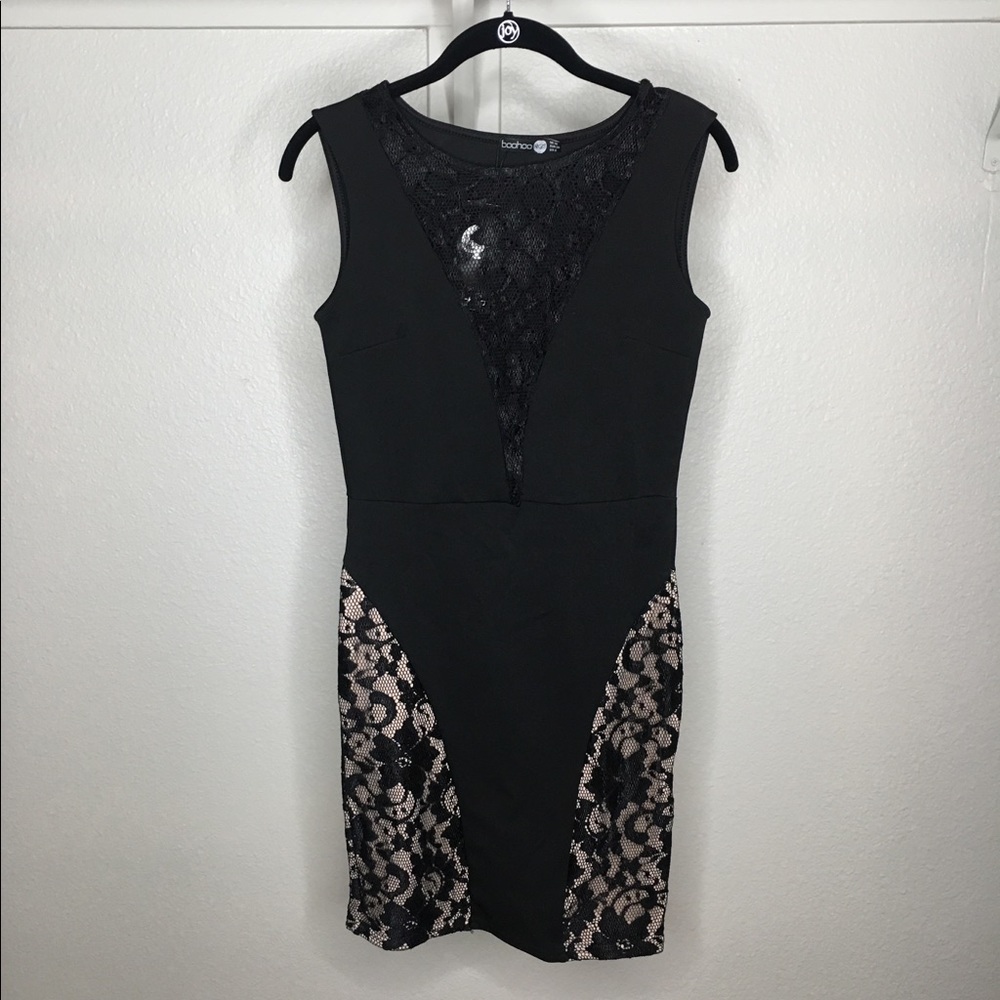 BOOHOO sexy illusion lace dress, NWT